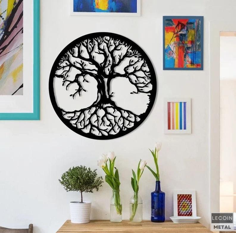 Metal tree of life wall decor